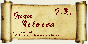 Ivan Miloica vizit kartica